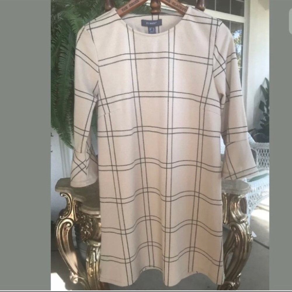 PRIMARK Brown Bell Sleeve Shift Dress NWT 8